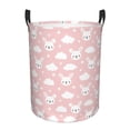thumbnail image 1 of Balery Rabbit And Cloud Round Laundry Basket with Handles Waterproof Freestanding Laundry Hamper for Clothes Toys in the Dorm and Family-, 1 of 8