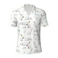 thumbnail image 1 of Balery Rabbit Eating Printed Men’s Short Sleeve Polo Shirt, Midweight Men's Shirt,Golf Polo shirts -Small, 1 of 8