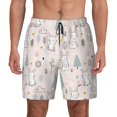 thumbnail image 1 of Balery Rabbit Forest Mens Swim Trunks Swim Shorts for Men Quick Dry Inseam Beach Shorts with Compression Liner Pocket-Medium, 1 of 9
