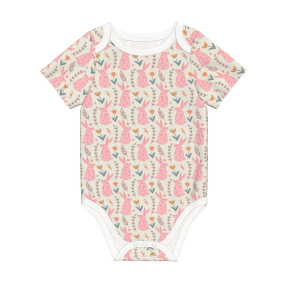 Balery Rabbit Pattern Baby Climbing Clothes Infant Bodysuit Cute Infant Bodysuit Baby Romper-18 Months