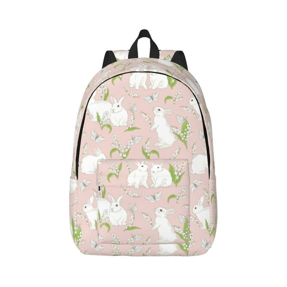 Balery Rabbit Vintage Canvas Backpack for Men and Women - Large Capacity, Durable Travel Laptop Bag for School, Work, Hiking, and Outdoor Activities