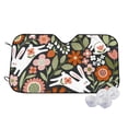 thumbnail image 1 of Balery Rabbits On Floral Windshield Sun Shade, Car Front Window Sunshade Cover ,Automotive Interior Portected Blocks Uv Rays For Car Pickup Truck Suv Accessories- Medium, 1 of 7