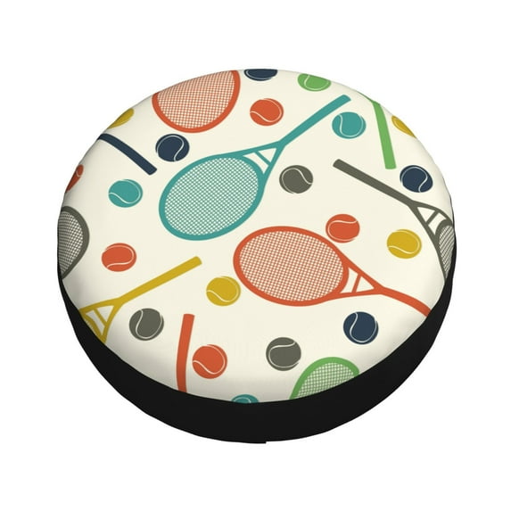 Balery Racket and Tennis Ball Tire Covers - Tough Tire Wheel Protector for Truck, SUV, Trailer, Camper, RV -14 inch