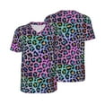 thumbnail image 1 of Balery Rainbow Animal Skin Baseball Jersey for Men Casual Button Down Shirts Short Sleeve Active Team Sports Uniform-3X-Large, 1 of 9
