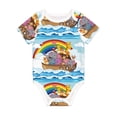 thumbnail image 1 of Balery Rainbow Animals on Noah's Ark Pattern Baby Climbing Clothes Infant Bodysuit Cute Infant Bodysuit Baby Romper-2 Years, 1 of 7