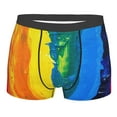 thumbnail image 1 of Balery Rainbow Colored Men's Boxer Briefs, Soft and Breathable Cotton Underwear with nylon Waistband-X-Large, 1 of 9