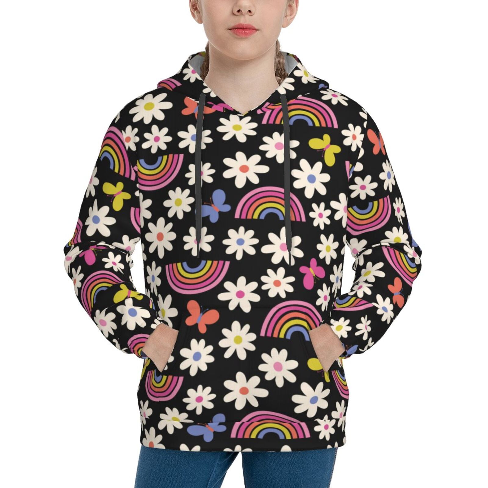 Teen Boys & Girls Long Sleeve Hoodie - Lightweight Pullover Sweatshirt With Kangaroo Pocket, Unisex Casual