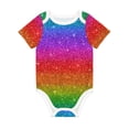 thumbnail image 1 of Balery Rainbow Glitter Pattern Baby Climbing Clothes Infant Bodysuit Cute Infant Bodysuit Baby Romper-6 Months, 1 of 7