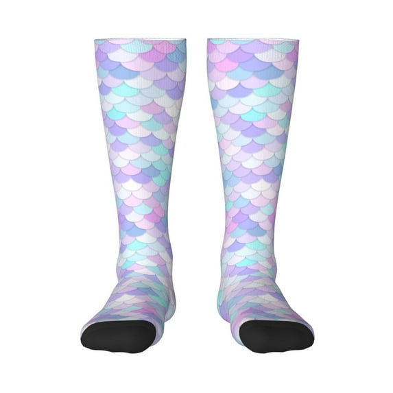 Balery Rainbow Scales Fun Novelty Socks Men'S Women'S Crew Socks Funny Crazy Novelty Socks Quirky And Cool Socks