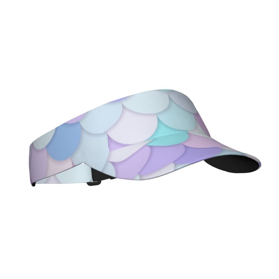 Balery Rainbow Scales Sport Wear Athletic Visor Sun Sports Visor Hat Visor Adjustable Cap for Women and Men (One Size)