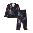 thumbnail image 1 of Balery Rainbow Wings Majestic Dragon Pattern Pajama Sets for Women Long Sleeve 2 Piece Sleepwear Loungewear Sets Soft PJ's with Pockets Long Sleeve Comfy Pj Sets-Large, 1 of 7