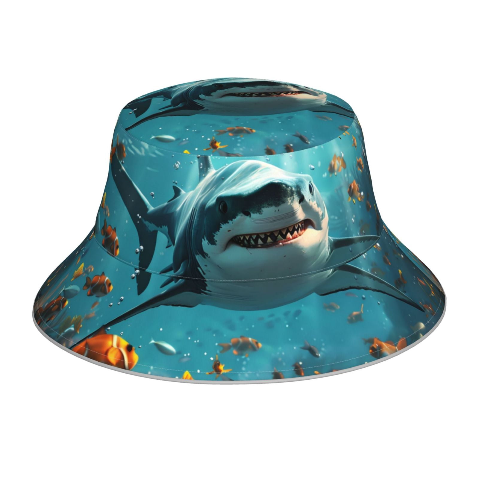 Balery Realistic Ocean Shark Sun Hats for Men Women Bucket Hat UPF 50 ...