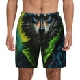 thumbnail image 1 of Balery Realistic Style Wolf Warrior Mens Swim Trunks Swim Shorts for Men Quick Dry Inseam Beach Shorts with Compression Liner Pocket-Medium, 1 of 9