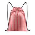 thumbnail image 1 of Balery Red And White Stripes Pattern Drawstring Backpack Bag Sport Gym Sackpack Cinch Bags Pattern Drawstring Backpack Bag Sport Gym Sackpack Cinch Bags -Small, 1 of 6