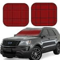 thumbnail image 1 of Balery Red Black Houndstooth Sun Shield 2 Pack For Car Front Windows Foldable Sun Visor Protector Blocks Max Uv Rays And Keeps Your Vehicle Cool For Most Sedans Suv Truck, 1 of 7