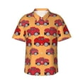 thumbnail image 1 of Balery Red Cars Print Men's Hawaiian Shirts Short Sleeve Beach Shirt Relaxed Fit Vacation Button Down Shirts-3X-Large, 1 of 9
