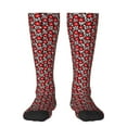 thumbnail image 1 of Balery Red Floral Printed Novelty Socks Men's Women's Crew Socks Sports Socks Knee High Socks Cotton Socks Quirky and Cool Socks, 1 of 9