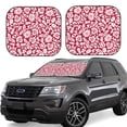 thumbnail image 1 of Balery Red Flowers Sun Shield 2 Pack For Car Front Windows Foldable Sun Visor Protector Blocks Max Uv Rays And Keeps Your Vehicle Cool For Most Sedans Suv Truck, 1 of 7