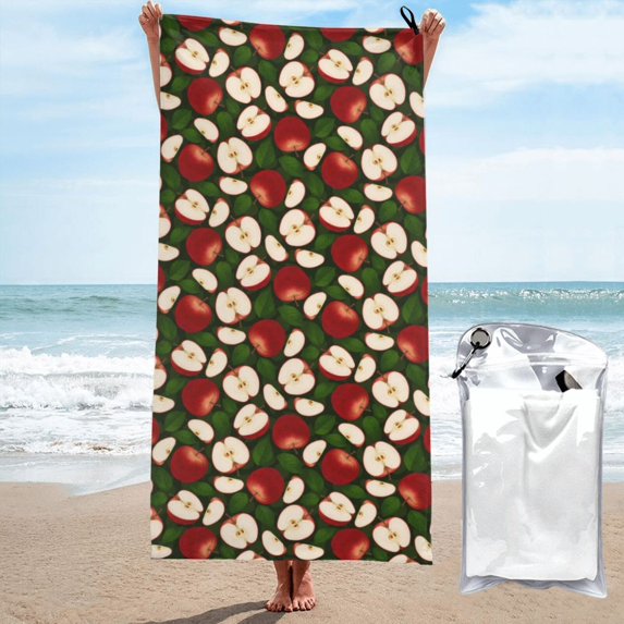 Balery Red Fruit Print Towels - Luxurious Jumbo Bath Sheet - Highly Absorbent and Quick Dry Extra Large Bath Towel - Super Soft Hotel Quality Towel-