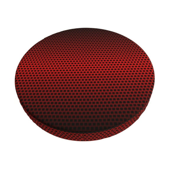Balery Red Geometric Velvet Round Bar Chair Cushion Cover Adjustable, Protects From Scratches And Stains, Soft & Washable Ideal For Wooden And Metal Stools - 14 Inch