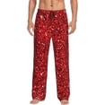 thumbnail image 1 of Balery Red Glitter print Men's Pajama Pants,Ultra Lightweight Pjs,Lounge Pant-X-Large, 1 of 9