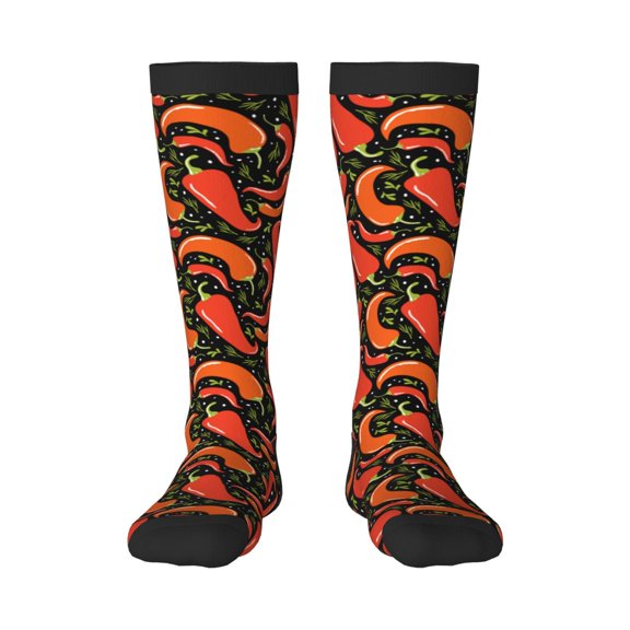 Balery Red Hot Chili Fun Novelty Socks Men'S Women'S Crew Socks Funny Crazy Novelty Socks Quirky And Cool Socks