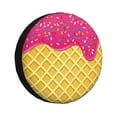 thumbnail image 1 of Balery Red Ice Creamtire Cover Waterproof Dust-Proof, Universal Spare Wheel Tire Cover For Trailer, Rv, Suv Truck And Vehicle Camper Accessories-15 Inch, 1 of 9