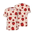 thumbnail image 1 of Balery Red Ladybug Baseball Jersey for Men Casual Button Down Shirts Short Sleeve Active Team Sports Uniform-Small, 1 of 9