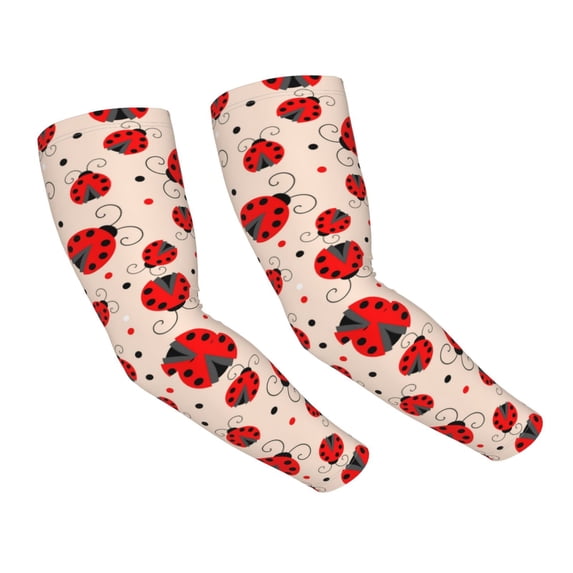 Balery Red Ladybug Cooling Arm Sleeves for Men & Women – Breathable, Moisture-Wicking Arm Sleeves for Women, Men & Kids