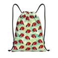 thumbnail image 1 of Balery Red Ladybugs And Leaf Pattern Drawstring Backpack Bag Sport Gym Sackpack Cinch Bags Pattern Drawstring Backpack Bag Sport Gym Sackpack Cinch Bags -Medium, 1 of 6