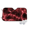 thumbnail image 1 of Balery Red Line Windshield Sun Shade, Car Front Window Sunshade Cover ,Automotive Interior Portected Blocks Uv Rays For Car Pickup Truck Suv Accessories- Medium, 1 of 7