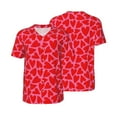 thumbnail image 1 of Balery Red Love Heart Baseball Jersey for Men Casual Button Down Shirts Short Sleeve Active Team Sports Uniform-Small, 1 of 9