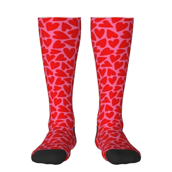 Balery Red Love Heart Fun Novelty Socks Men'S Women'S Crew Socks Funny Crazy Novelty Socks Quirky And Cool Socks