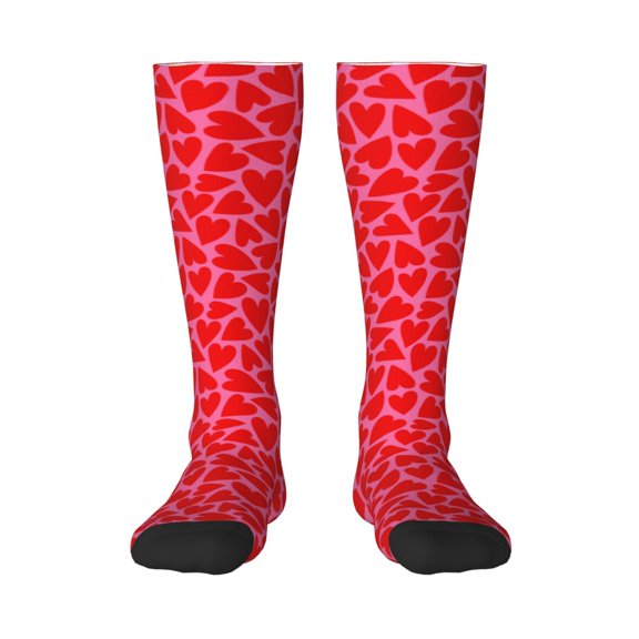 Balery Red Love Heart Fun Novelty Socks Men'S Women'S Crew Socks Funny Crazy Novelty Socks Quirky And Cool Socks