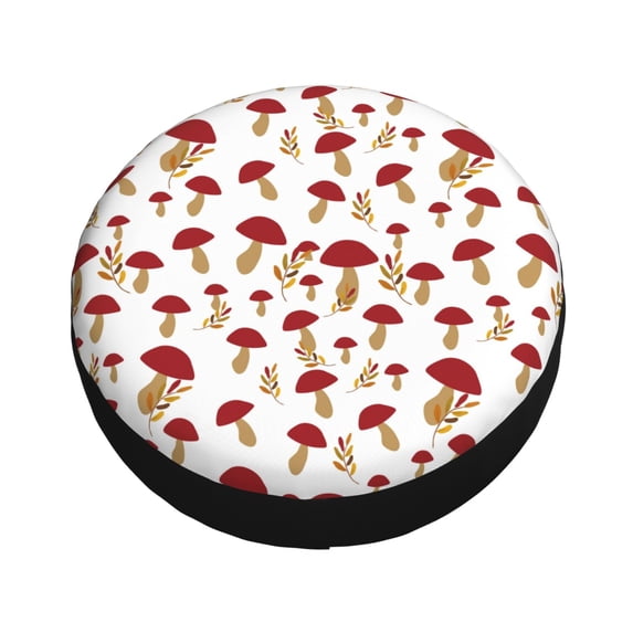Balery Red Mushroom Tire Covers - Tough Tire Wheel Protector for Truck, SUV, Trailer, Camper, RV -17 inch