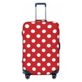 thumbnail image 1 of Balery Red Polka Dot Luggage Cover Protector, Scratch And Dirt Resistant, Fits 18-32 Inch Luggage - Small, 1 of 9