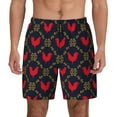 thumbnail image 1 of Balery Red Rooster Mens Swim Trunks Swim Shorts for Men Quick Dry Inseam Beach Shorts with Compression Liner Pocket-3X-Large, 1 of 9
