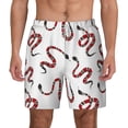 thumbnail image 1 of Balery Red Snake Mens Swim Trunks Swim Shorts for Men Quick Dry Inseam Beach Shorts with Compression Liner Pocket-3X-Large, 1 of 9