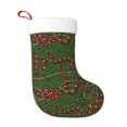 thumbnail image 1 of Balery Red Snake Pattern Christmas Stockings with Initials, 18" Large Knit Christmas Stocking,Xmas Stocking for Kids, Holiday and Family Stocking, 1 of 7