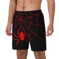 thumbnail image 1 of Balery Red Spider Pattern Mens Swim Trunks Swim Shorts for Men Quick Dry Inseam Beach Shorts with Compression Liner Pocket-Medium, 1 of 6