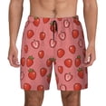 thumbnail image 1 of Balery Red Strawberry Mens Swim Trunks Swim Shorts for Men Quick Dry Inseam Beach Shorts with Compression Liner Pocket-Medium, 1 of 9