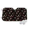 thumbnail image 1 of Balery Red White Flowers Print Car Windshield Sun Shade,Windshield Sunshade for Car Pickup Truck SUV Accessories-Medium, 1 of 7