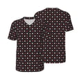thumbnail image 1 of Balery Red and white polka dots Baseball Jersey for Men Casual Button Down Shirts Short Sleeve Active Team Sports Uniform-4X-Large, 1 of 9