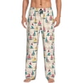 thumbnail image 1 of Balery Reto Marine Nautical print Men's Pajama Pants,Ultra Lightweight Pjs,Lounge Pant-X-Large, 1 of 9