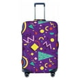 thumbnail image 1 of Balery Retro 80s Style Luggage Cover Protector, Scratch And Dirt Resistant, Fits 18-32 Inch Luggage - Small, 1 of 9