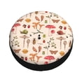 thumbnail image 1 of Balery Retro Autum Mushrooms Tire Covers - Tough Tire Wheel Protector for Truck, SUV, Trailer, Camper, RV -15 inch, 1 of 8