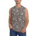 Balery Retro Bunny Men's Sleeveless Muscle Shirts Workout Tank Top