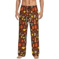 thumbnail image 1 of Balery Retro Coffee print Men's Pajama Pants,Ultra Lightweight Pjs,Lounge Pant-Small, 1 of 9