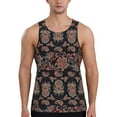 thumbnail image 1 of Balery Retro Floral Pattern Men's Workout Tank Top Gym Muscle Tee Fitness Bodybuilding Sleeveless T Shirt Quick Dry Fit Muscle Tank Top Slim-Fit Tank-Medium, 1 of 7