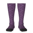 thumbnail image 1 of Balery Retro Florals Purple Printed Novelty Socks Men's Women's Crew Socks Sports Socks Knee High Socks Cotton Socks Quirky and Cool Socks, 1 of 9